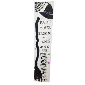 Hand Painted 'Park Your Broom' Wood Sign